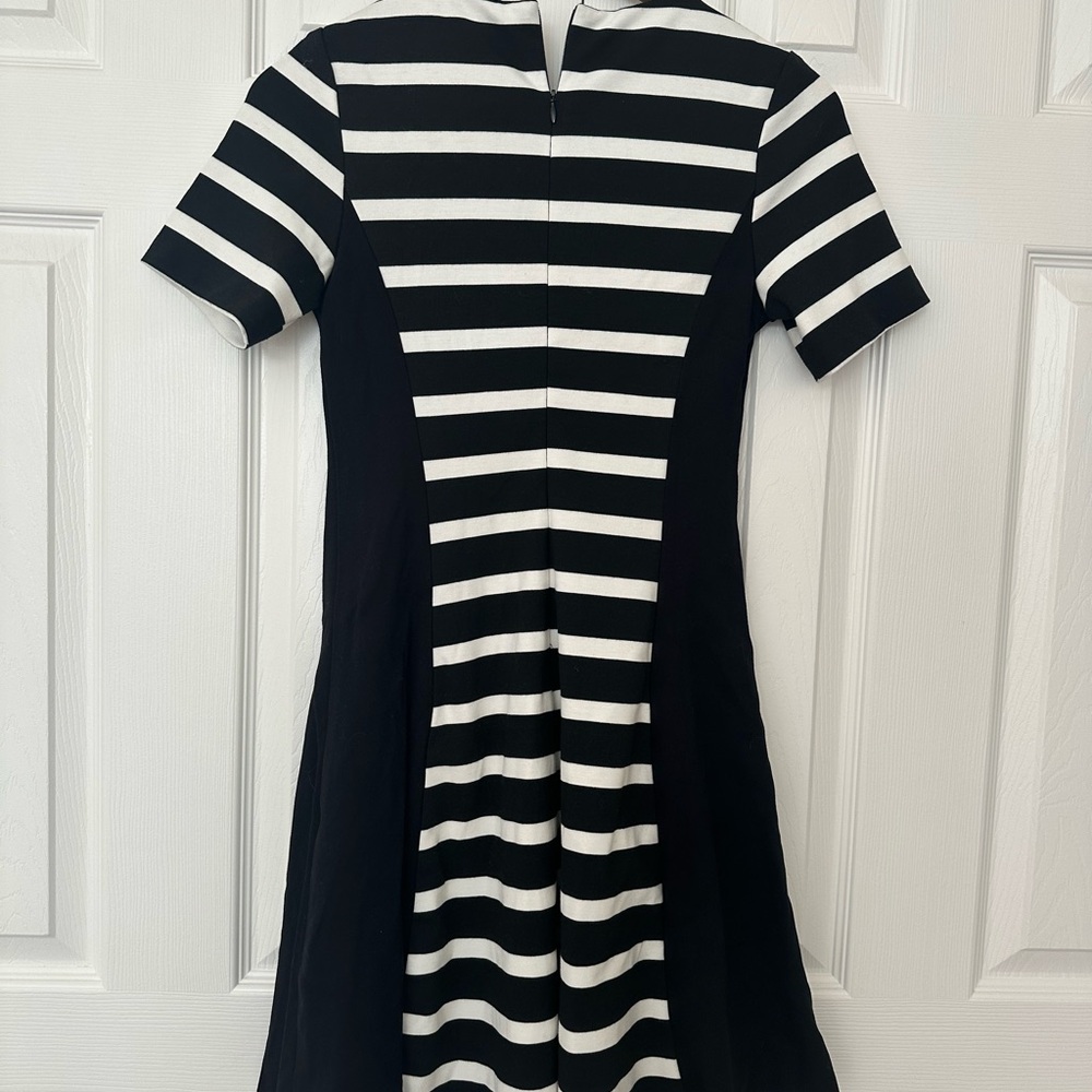 Elorie Black and White Striped Dress